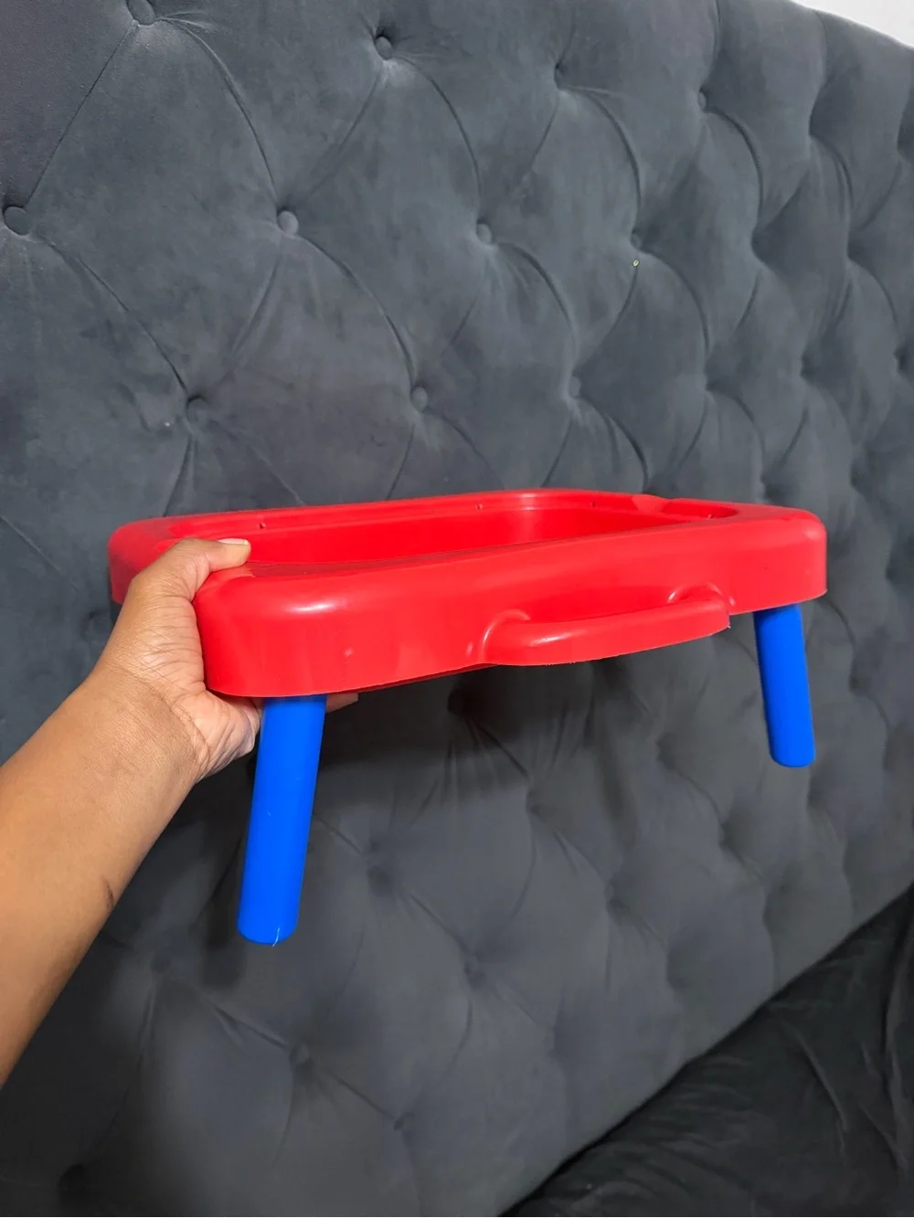 Kids Red and Blue Activity Table - Compact Play Surface
